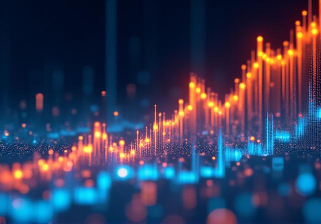 Futuristic AI glowing dashboard representing financial growth